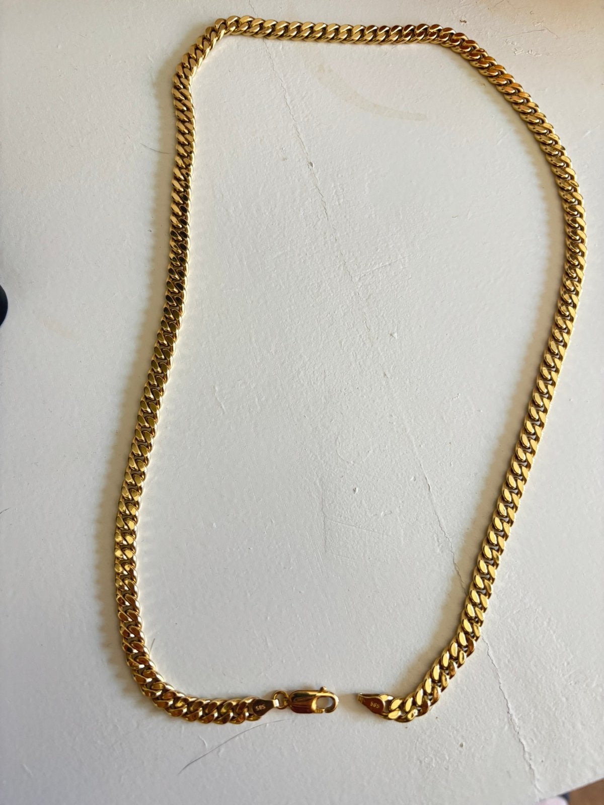 14 karaat schakel ketting, Sieraden, Tassen en Uiterlijk, Kettingen, Ophalen of Verzenden, Nieuw, Goud, Goud