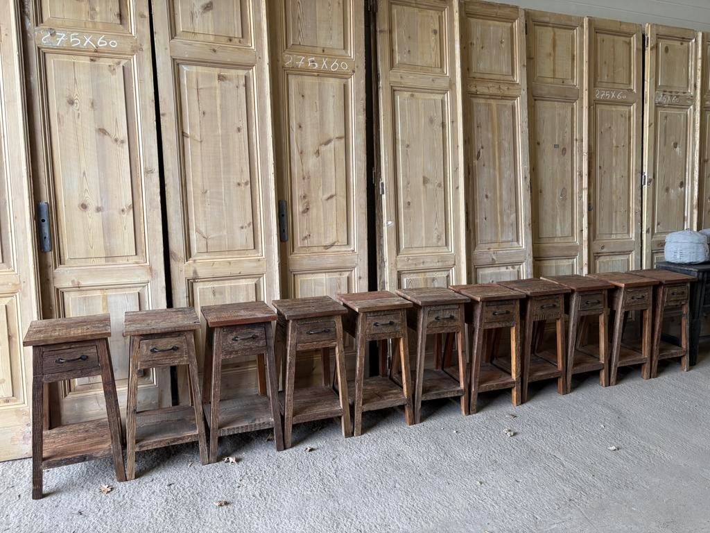 Robuust nachtkastje - bijzettafel Old Wood - OUTLET!, Ophalen, Minder dan 45 cm, Nieuw, Nvt