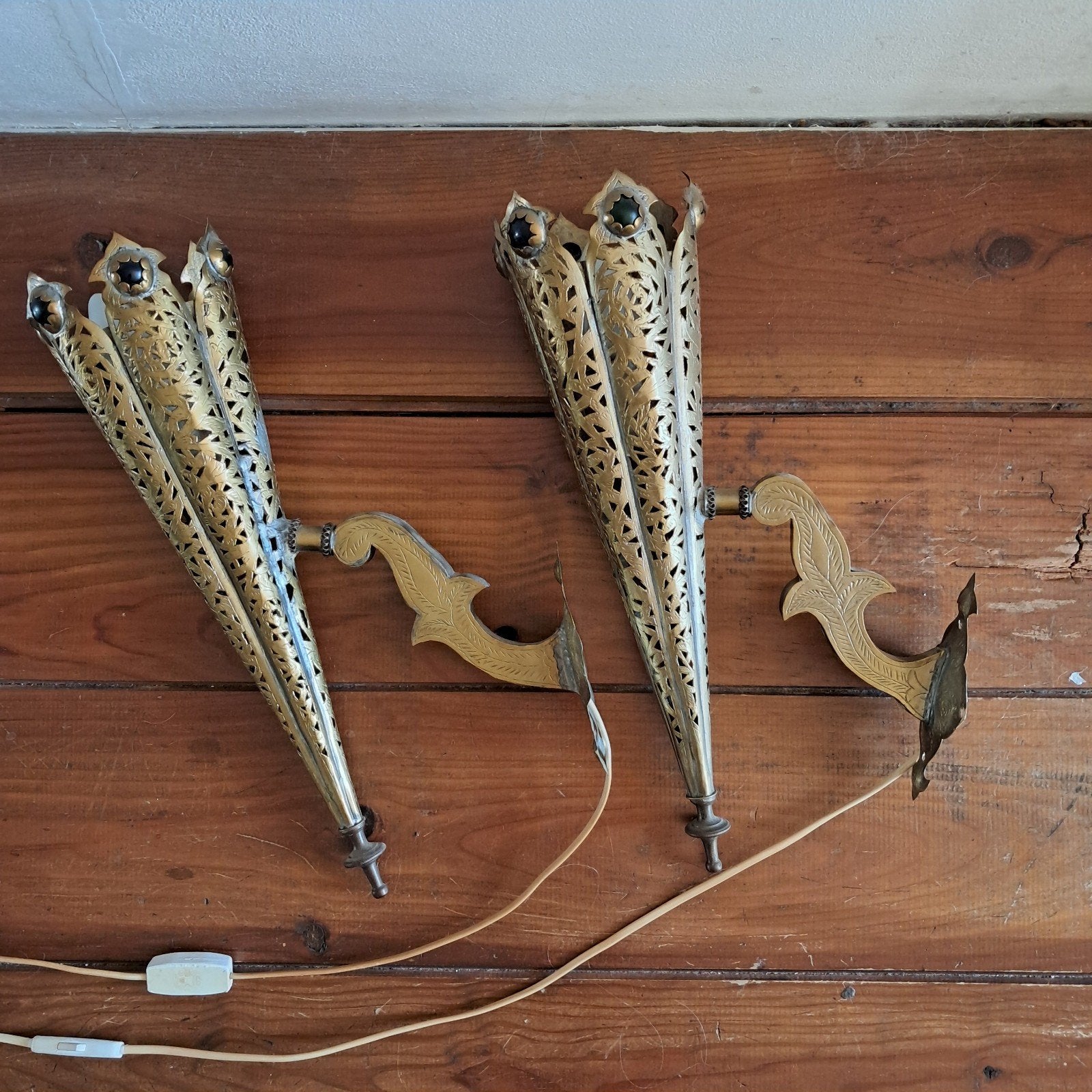 Twee wandlampen met Oosterse Uitstraling, Antiek en Kunst, Ophalen of Verzenden