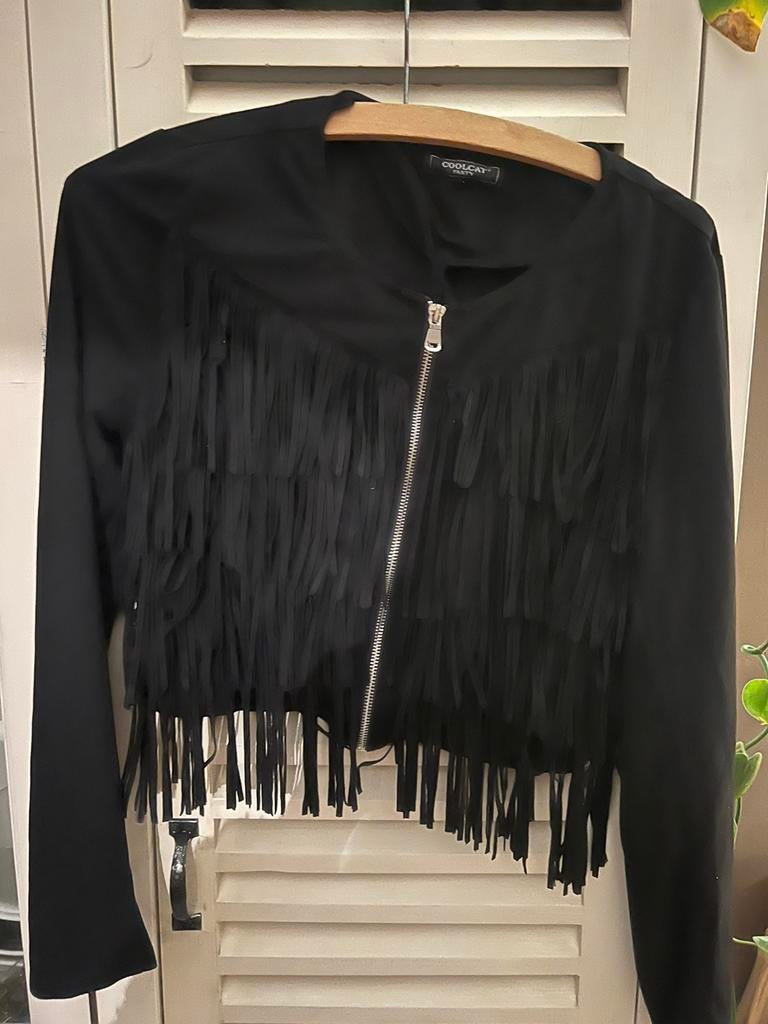 Zwart suede achtig vestje, Ophalen of Verzenden, Zo goed als nieuw, Zwart