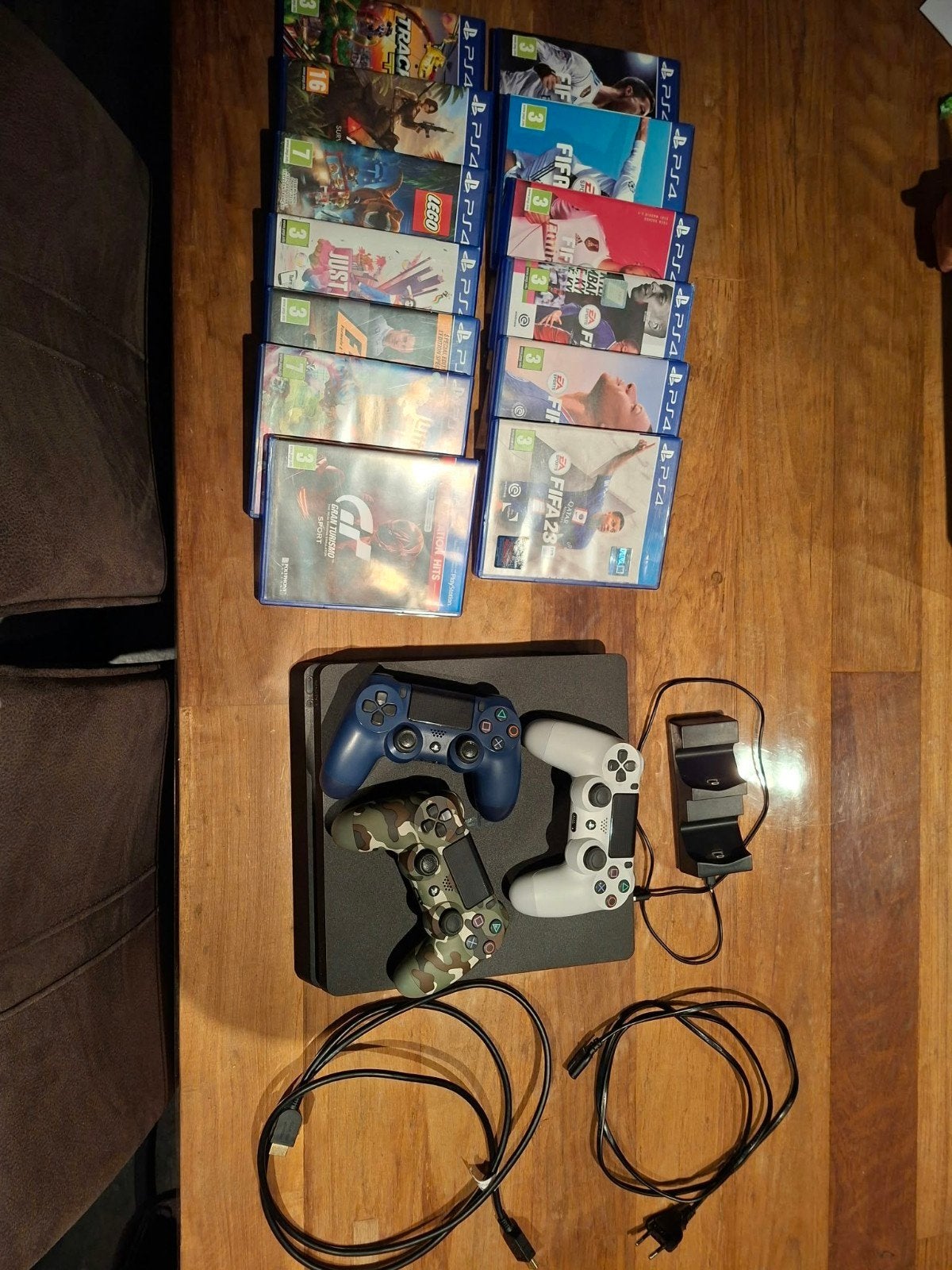 playstation 4 slim, Ophalen, Zwart, Met 3 controllers of meer, Slim