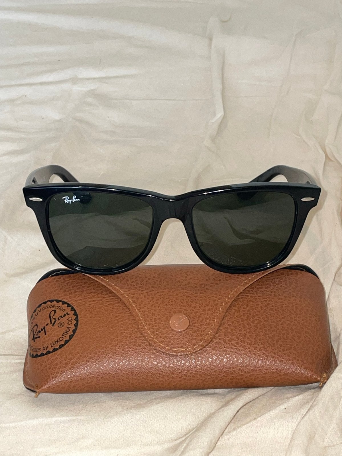 Ray-Ban Wayfarer zonnebril - Zwart, gebruikt, Gebruikt, Zonnebril, Zwart, Ophalen of Verzenden