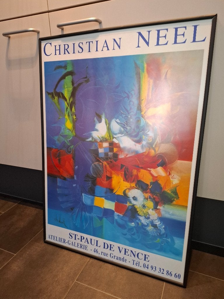 Poster - Christian Neel (Expositie Saint Paul de Vence), Ophalen, Met lijst, A1 t/m A3, Overige onderwerpen