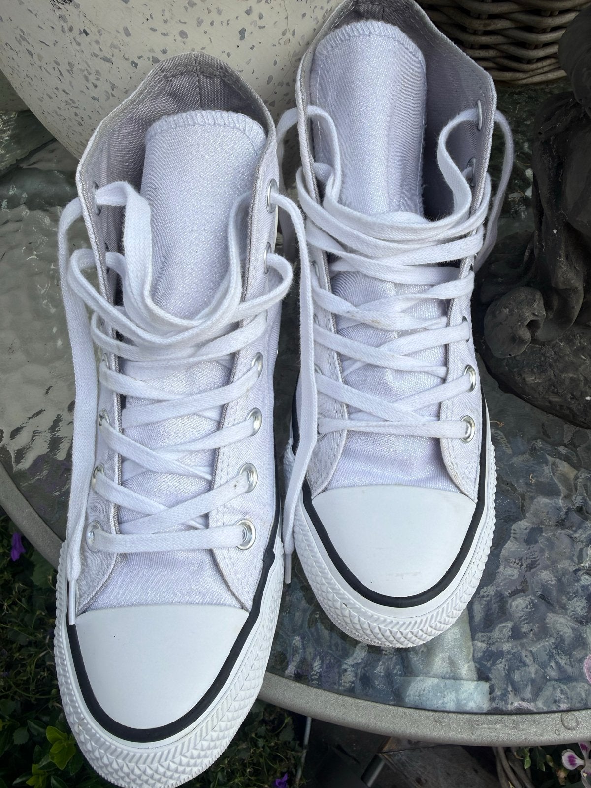 Witte Converse All Star High Top Sneakers Maat 36, Ophalen of Verzenden, Gedragen, Wit, Sneakers of Gympen