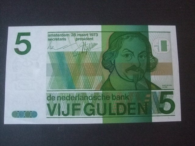 Bankbiljet fl. 5,00  Vondel II  UNC, Verzenden, 5 gulden, Los biljet