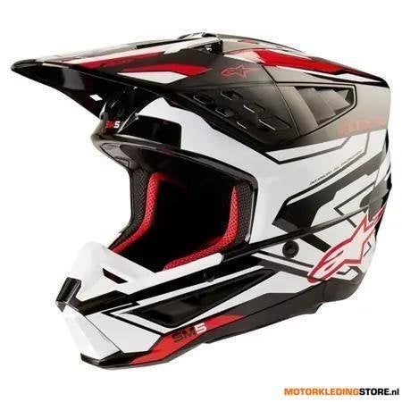 Alpinestars S-M5 Action 2 Crosshelm, Zwart-Wit-Rood, Ophalen of Verzenden, Nieuw met kaartje