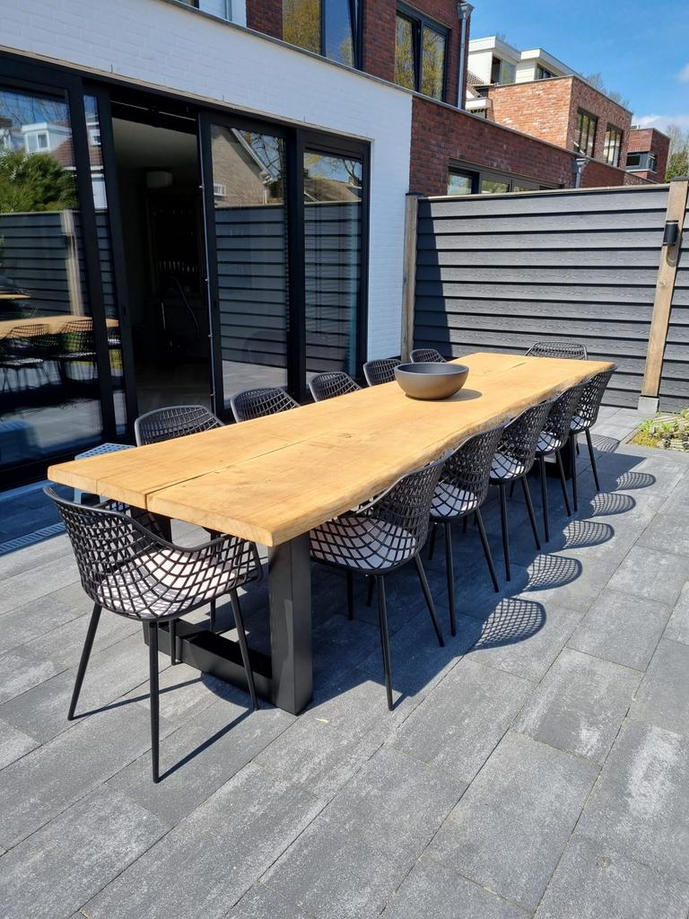 Boomstam tuintafels eiken / douglas op maat, Ophalen of Verzenden, Nieuw, Rechthoekig, Hout