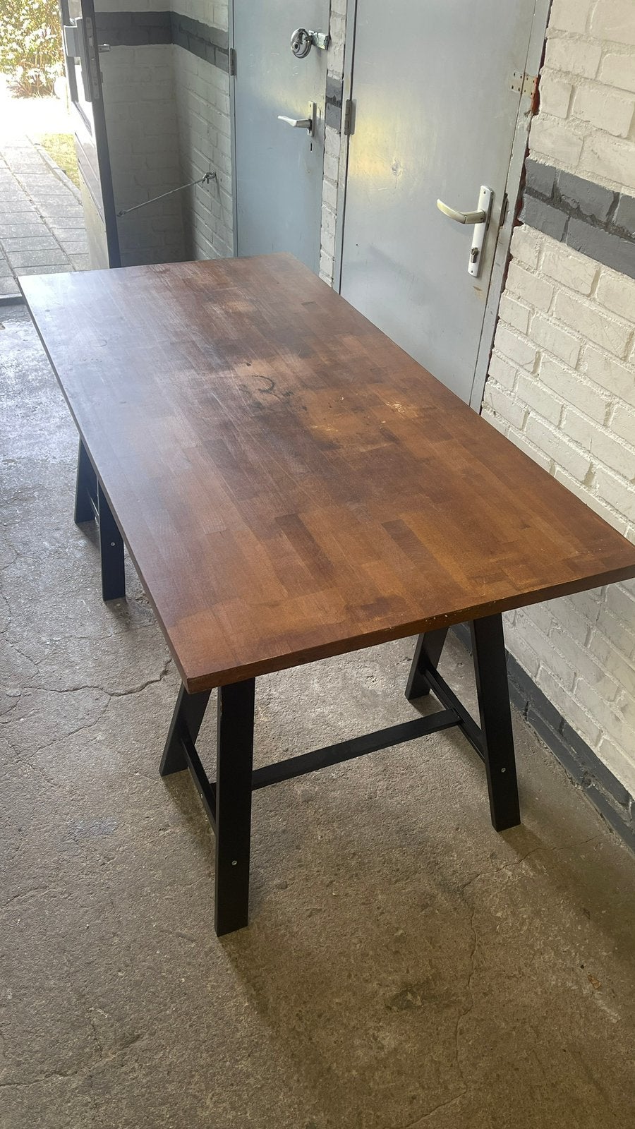 Ikea oddvald bureau combi, Huis en Inrichting, Gebruikt, 150 cm, Hout, Bruin