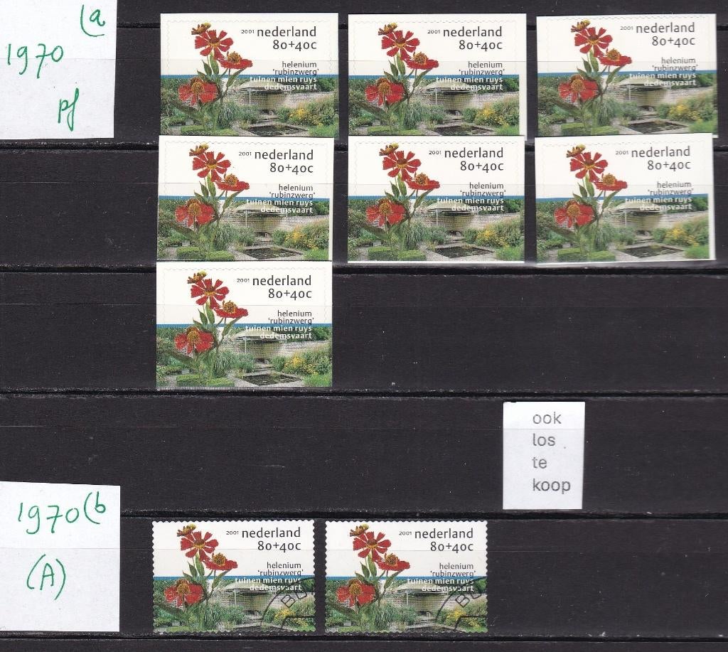 0376) Nederland 1970 zomerzegels tuinen 2001, Ophalen of Verzenden