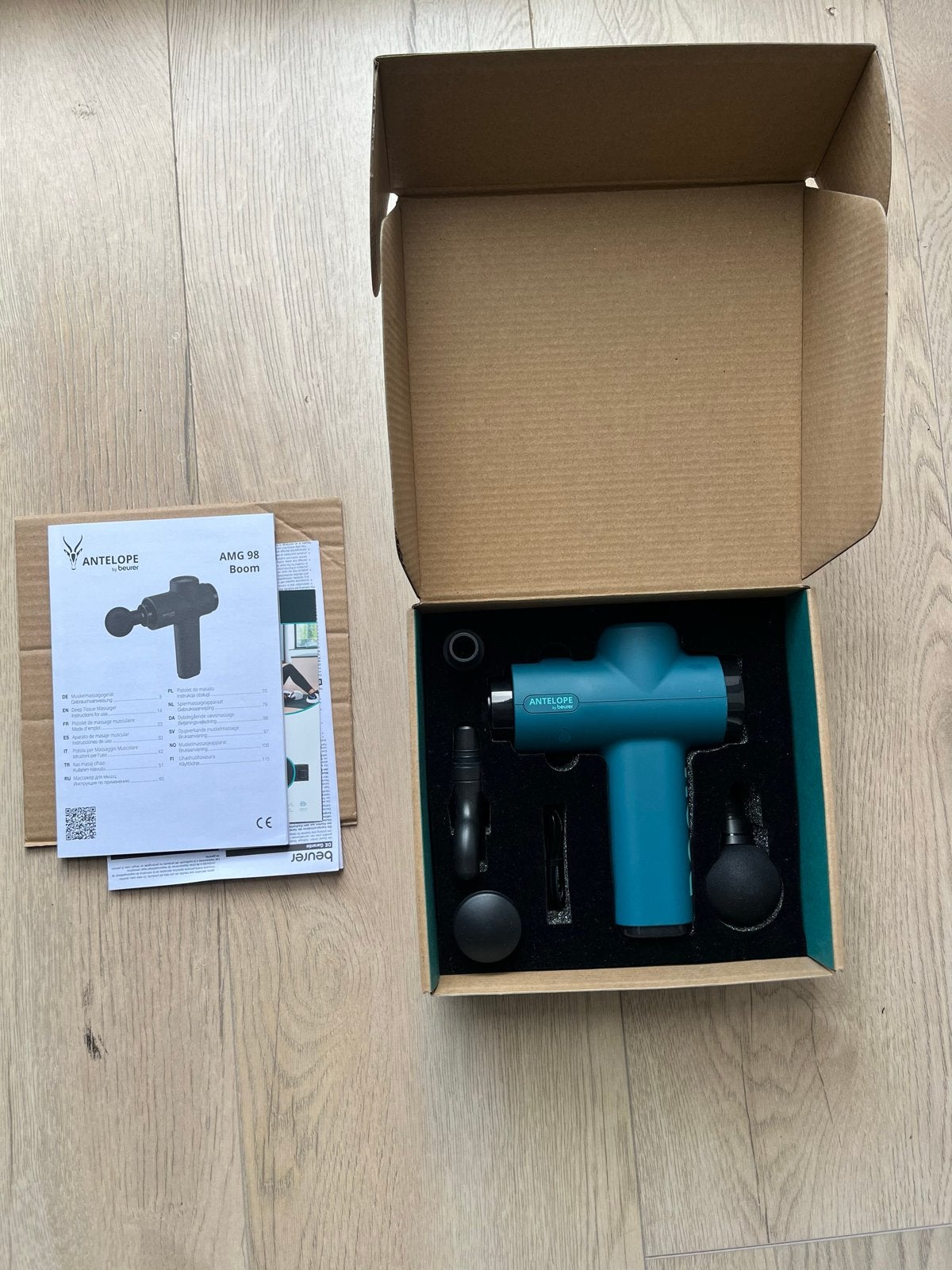 Antelope (Beurer) Massage Gun - Zo goed als nieuw, Sport en Fitness, Ophalen of Verzenden, Zo goed als nieuw, Apparaat
