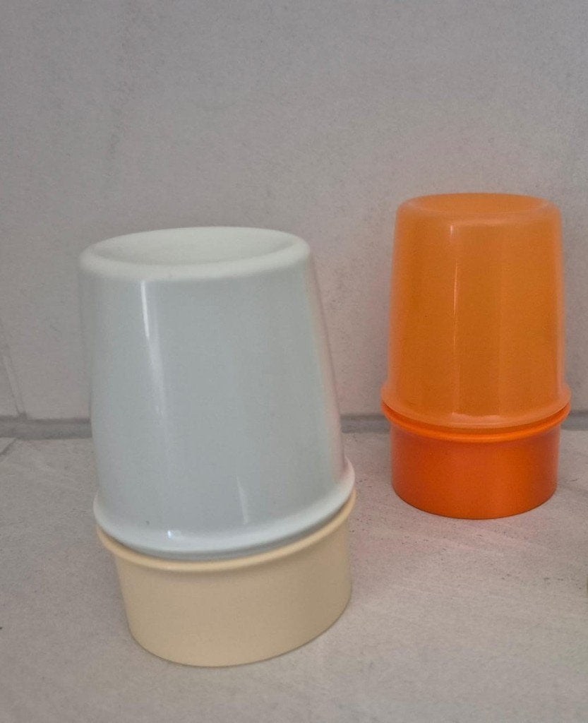 Tupperware eierdoppen met warmhouddop, Ophalen of Verzenden, Zo goed als nieuw, Oranje, Overige typen