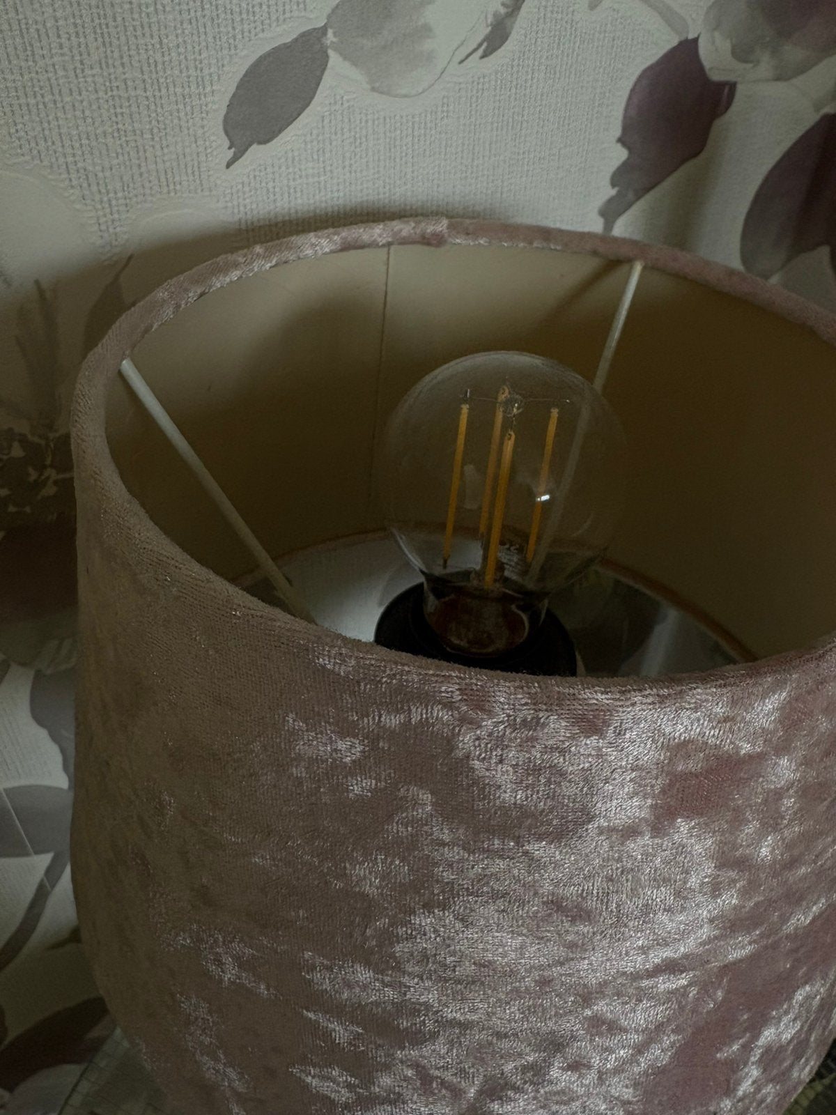 Nachtkast lamp, Ophalen of Verzenden, Zo goed als nieuw, Beige, Rond