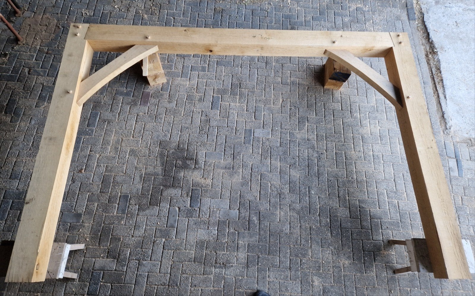 Eikenhouten gebint traditionele pen en gat verbindingen, Ophalen, Nieuw