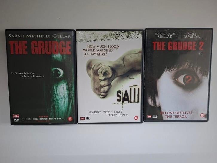 3 Horrorfilms op DVD: Saw, The Grudge en The Grudge 2, Vanaf 16 jaar, Ophalen of Verzenden, Zo goed als nieuw