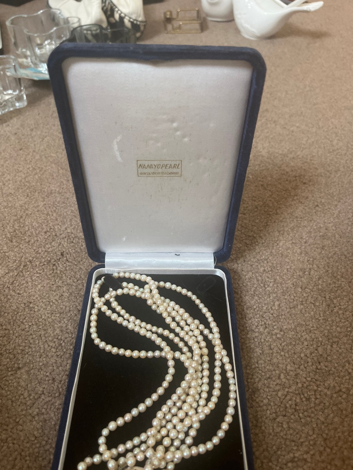Elegante parelketting in doosje - Nanoyo Pearl, Overige materialen, Wit, Ophalen of Verzenden, Zo goed als nieuw