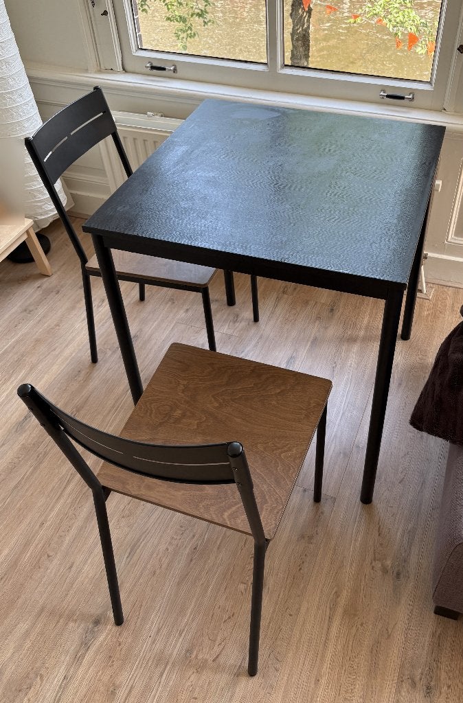 Ikea SANDSBERG Tafel met 2 stoelen, Huis en Inrichting, Tafels | Eettafels, Ophalen, Minder dan 50 cm, Eikenhout, Tot twee personen