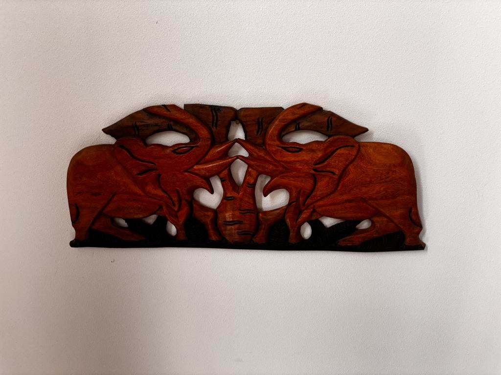 Houtsnijwerk, Antiek en Kunst, Kunst | Beelden en Houtsnijwerken, Ophalen, Houtsnijwerk, 50 - 100 cm, Handgemaakt