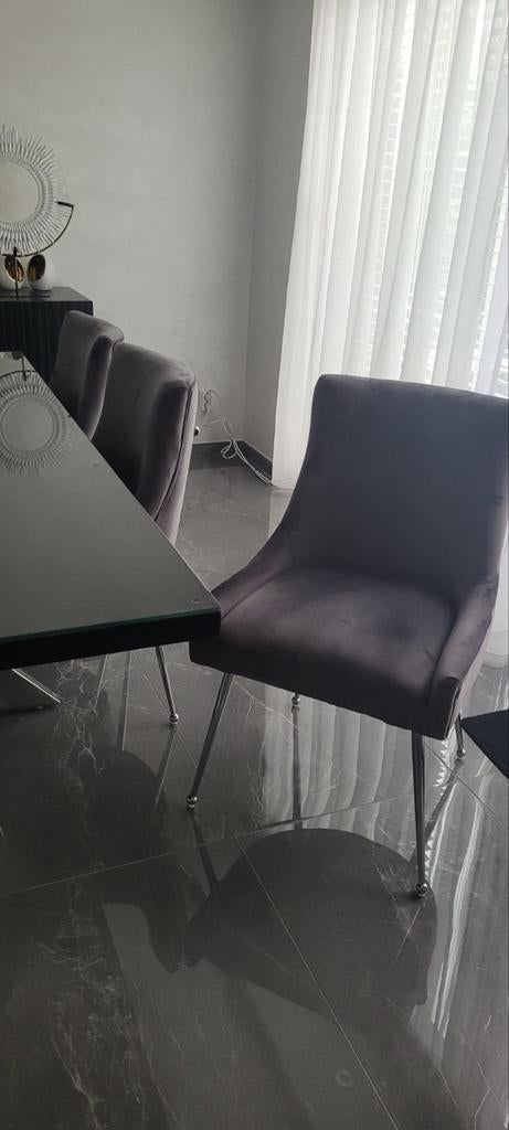 6 eetkamerstoelen - Zo goed als nieuw, Ophalen of Verzenden, Zo goed als nieuw, Grijs, Richmond style
