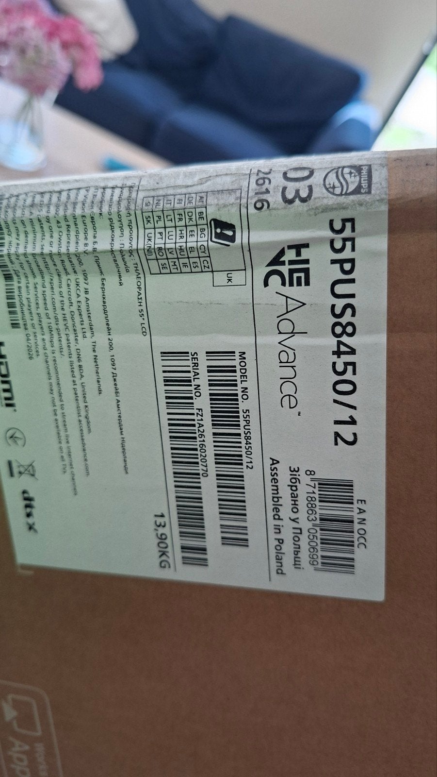 Philips 55PUS8450/12 Ambilight 4K Smart TV, Audio, Tv en Foto, Televisies, Ophalen, Philips, 50 Hz, Nieuw