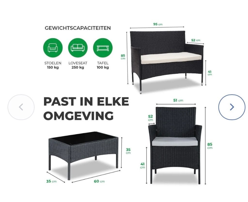 Nieuw tuinset, Tuin en Terras, Ophalen, Nieuw, 3 zitplaatsen, Loungeset