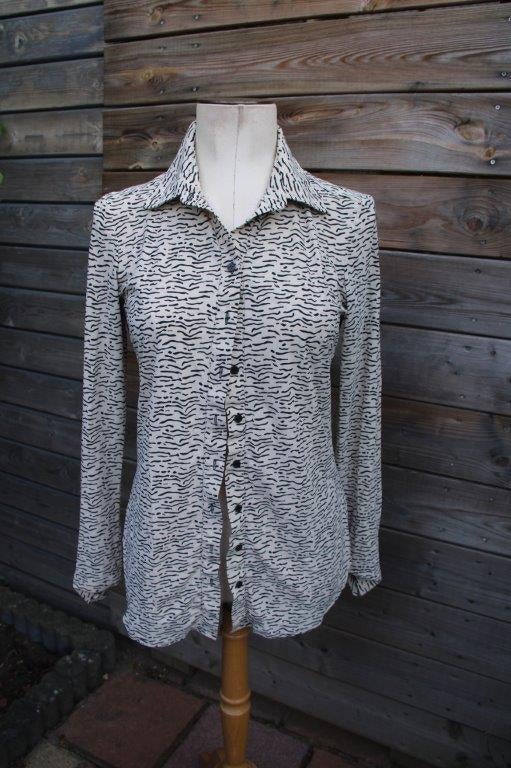 Blouse beige/ zwart Studio Anneloes mt XS Travel Vaste prijs, Studio Anneloes, Zwart, Ophalen of Verzenden, Zo goed als nieuw