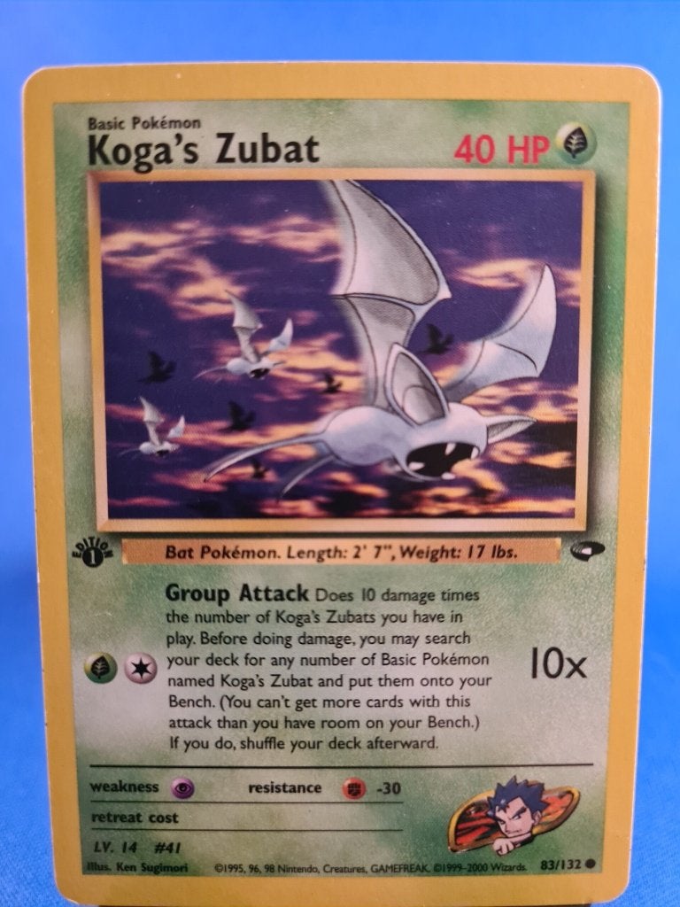 Koga's Zubat 83/132 - Gym Challenge (1st edition), Verzenden, Gebruikt