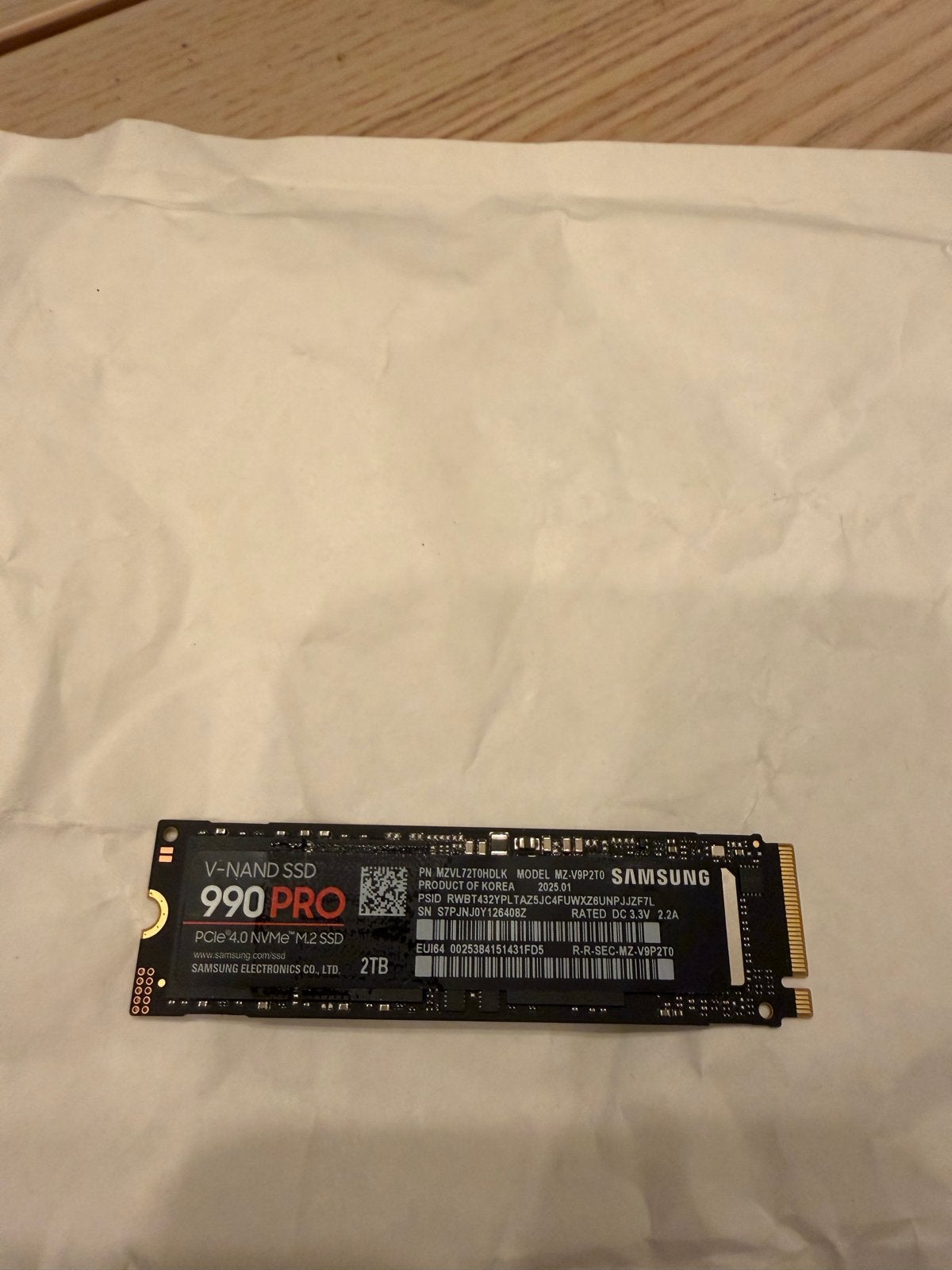 Samsung 990 PRO 2TB NVMe M.2 SSD, Computers en Software, Harde schijven, Ophalen, Intern, Server, SSD