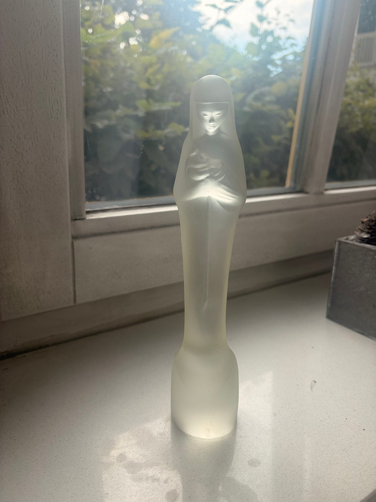 Stef Uiterwaal Madonna met Kind 1929 | Leerdam glas | 24,5cm, Ophalen of Verzenden