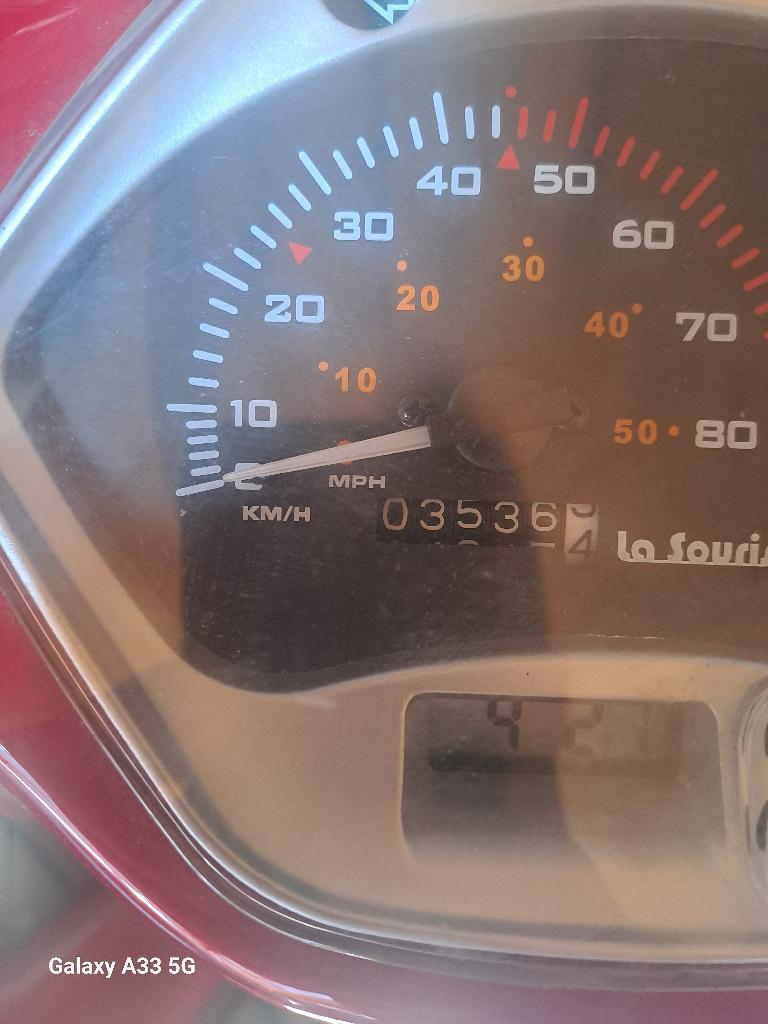 La souris scooter, rood, Fietsen en Brommers, Ophalen, Gebruikt, Maximaal 45 km/u, 50 cc