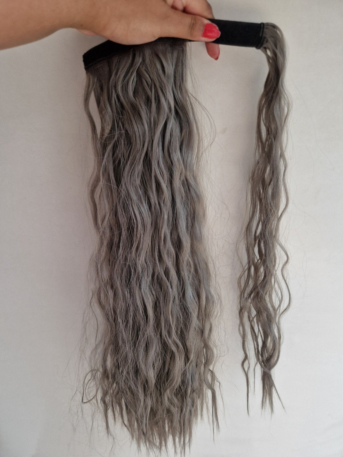 nieuw grijs haarstuk haar extensions pruik staart kapsel, Ophalen of Verzenden, Nieuw, Pruik of Haarverlenging
