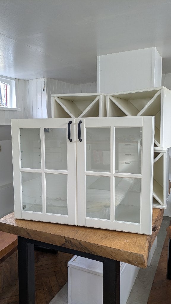 Vitrinekast Ikea Metod x Bodbyn, Ophalen, Gebruikt, Wit, 50 tot 100 cm