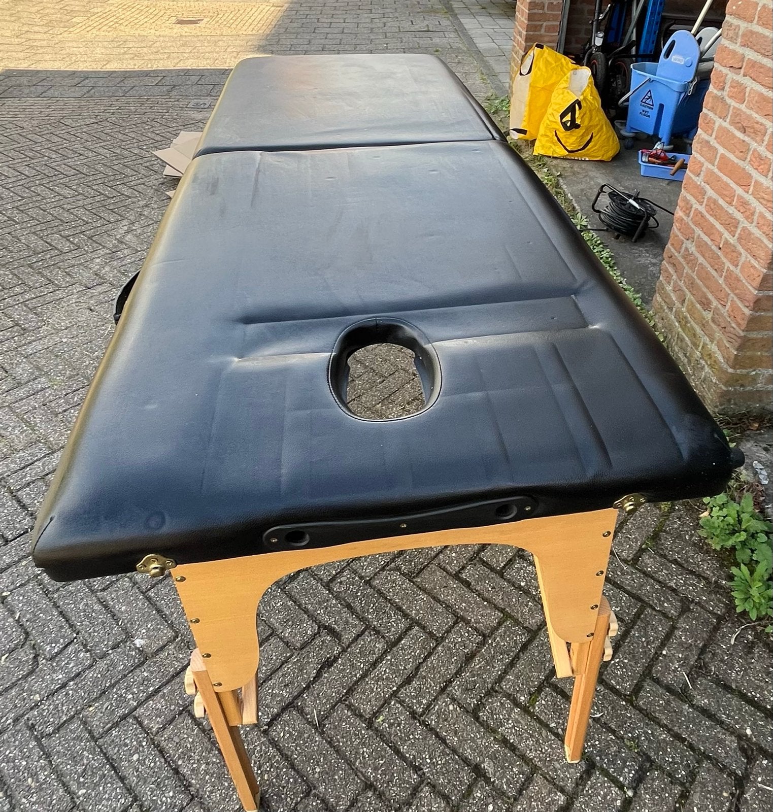 Klapbare Massagetafel - Zwart, Gebruikt, Ophalen, Gebruikt, Massagetafel