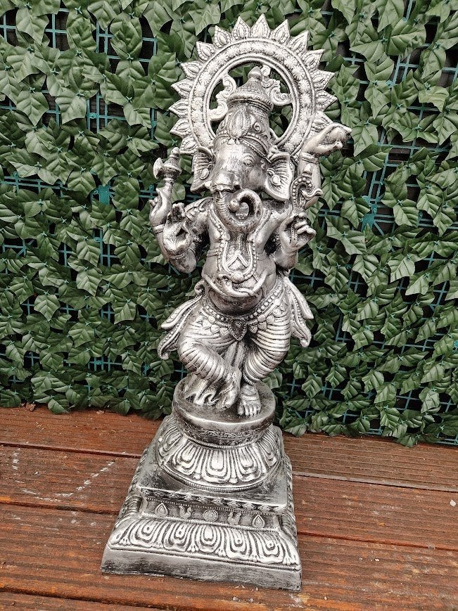 Ganesha met 4 armen NU 15% korting op alle tuinbeelden, Ophalen, Nieuw, Beton, Overige typen