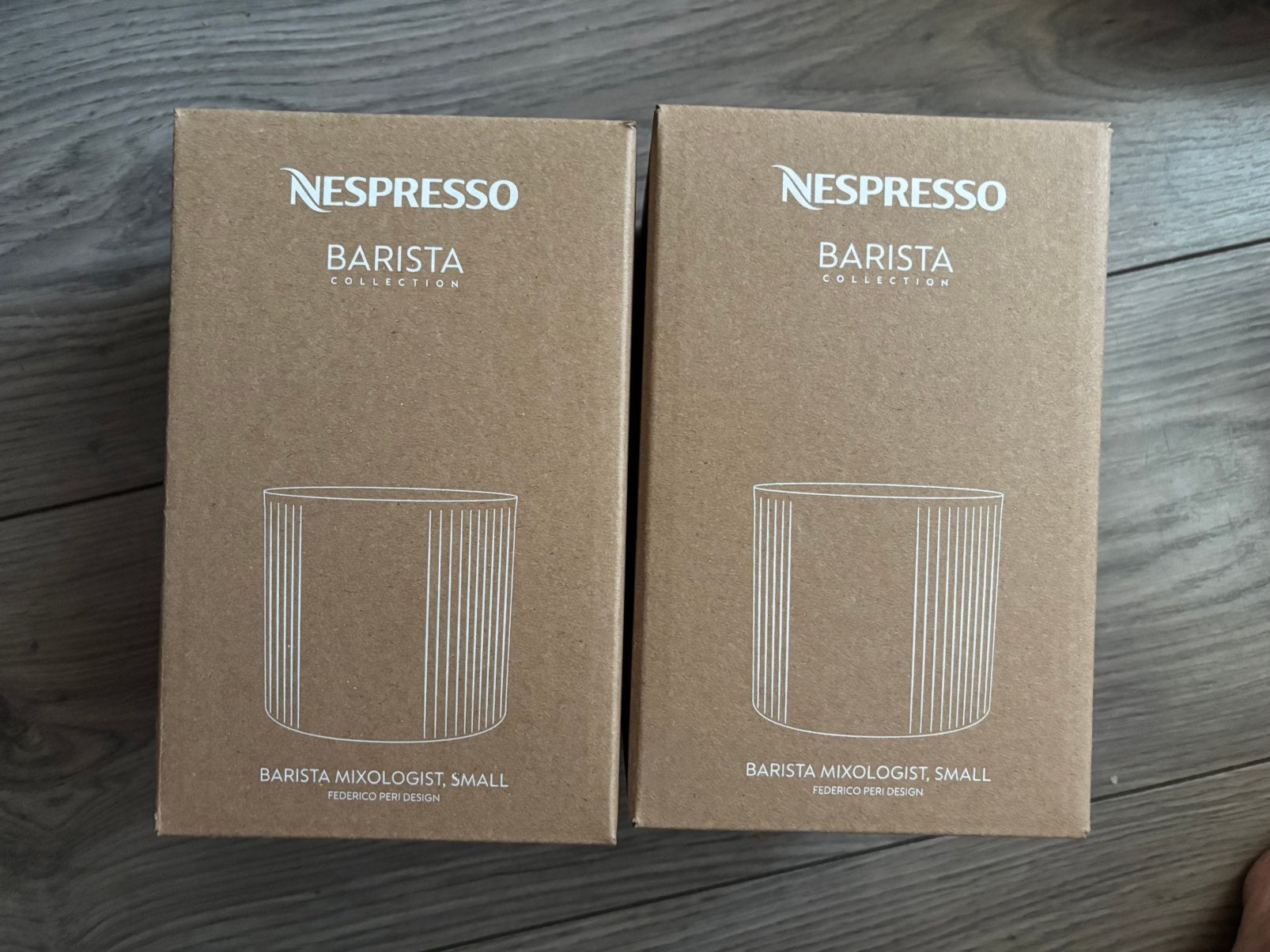 Te koop 4 nespresso glazen, Ophalen, Nieuw, Nespresso, Barista-accessoire