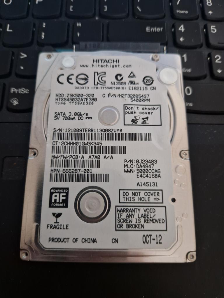 Hitachi hdd 320 gb, Computers en Software, Harde schijven, Ophalen, Gebruikt, Laptop