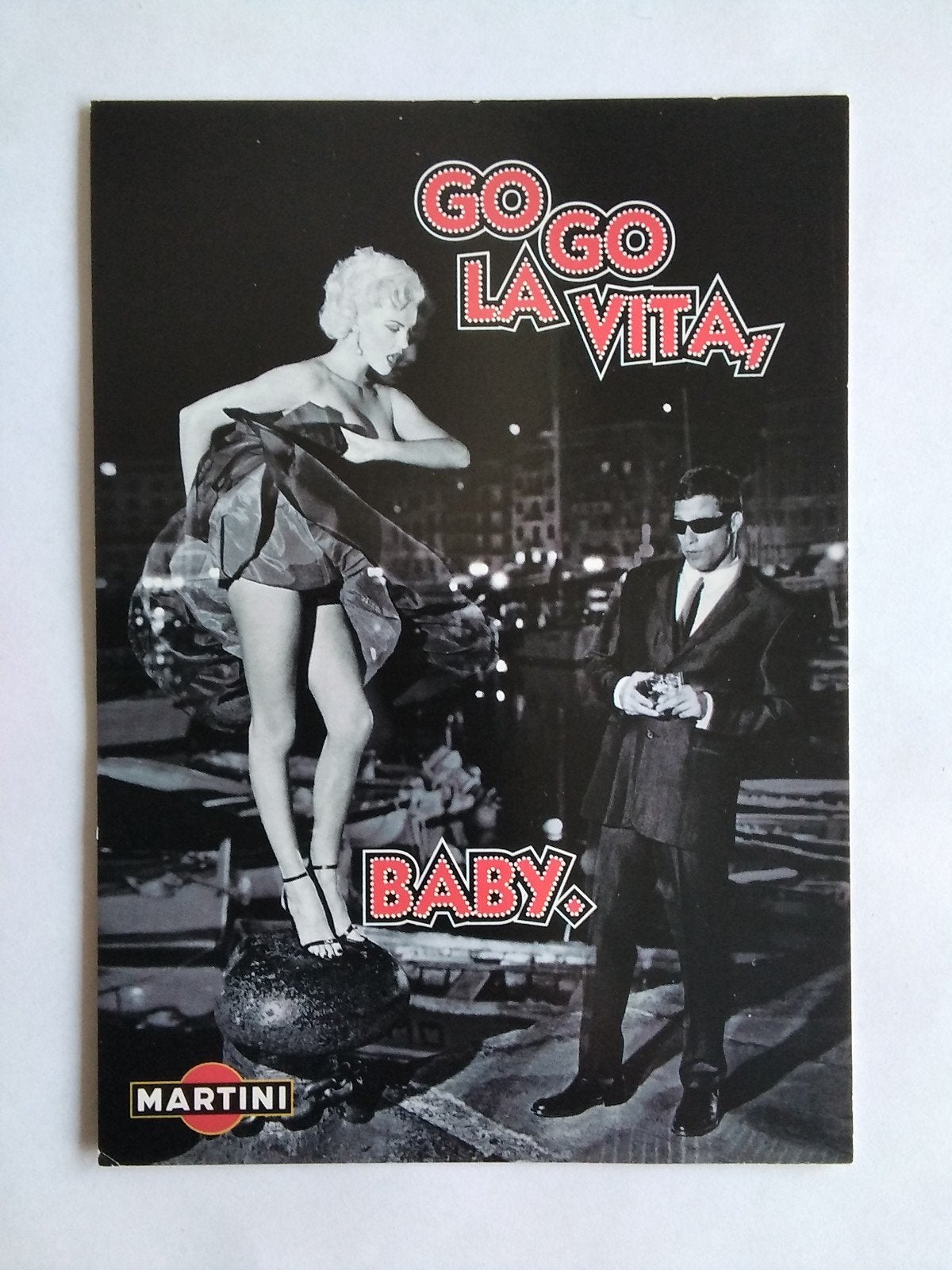 Ansichtkaart Martini Go go la vita, baby, Verzenden