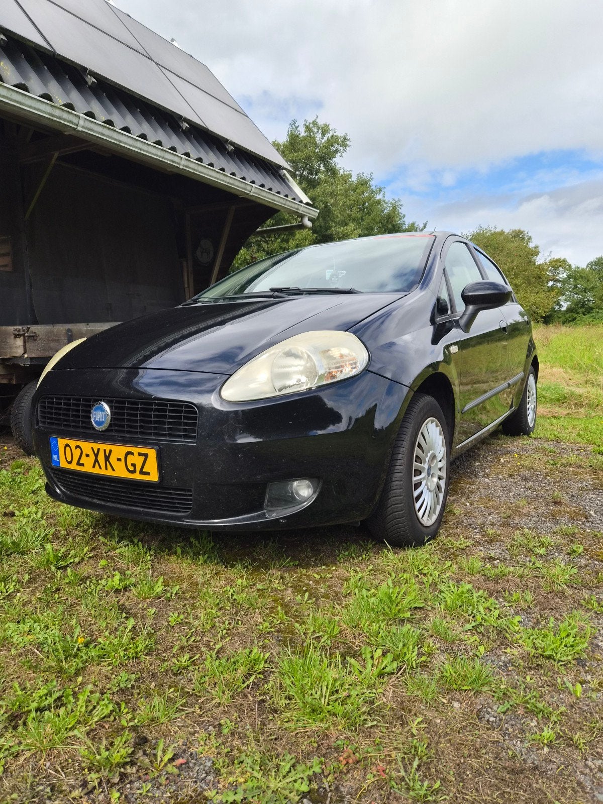 Fiat Punto (2007) - Zwarte 5-deurs met 1.2L motor, Ophalen, Gebruikt, Fiat