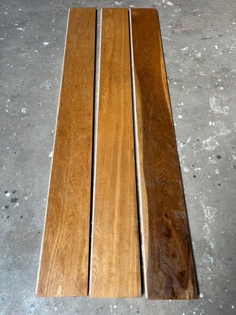 houten vloer, eiken duoplank, 19 cm breed, ca 30 m2, Ophalen, Gebruikt, Vloerdelen of -planken, 10 m² of meer