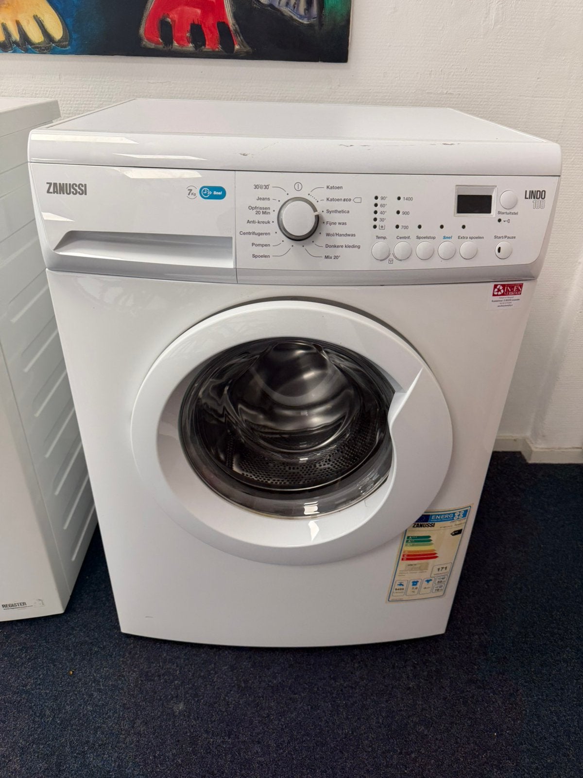 Zanussi lindo 100 wasmachine 7kg1400T incl garantie&Bezorgen, Ophalen, Gebruikt, Nulachtenvijftig.nl, 85 tot 90 cm