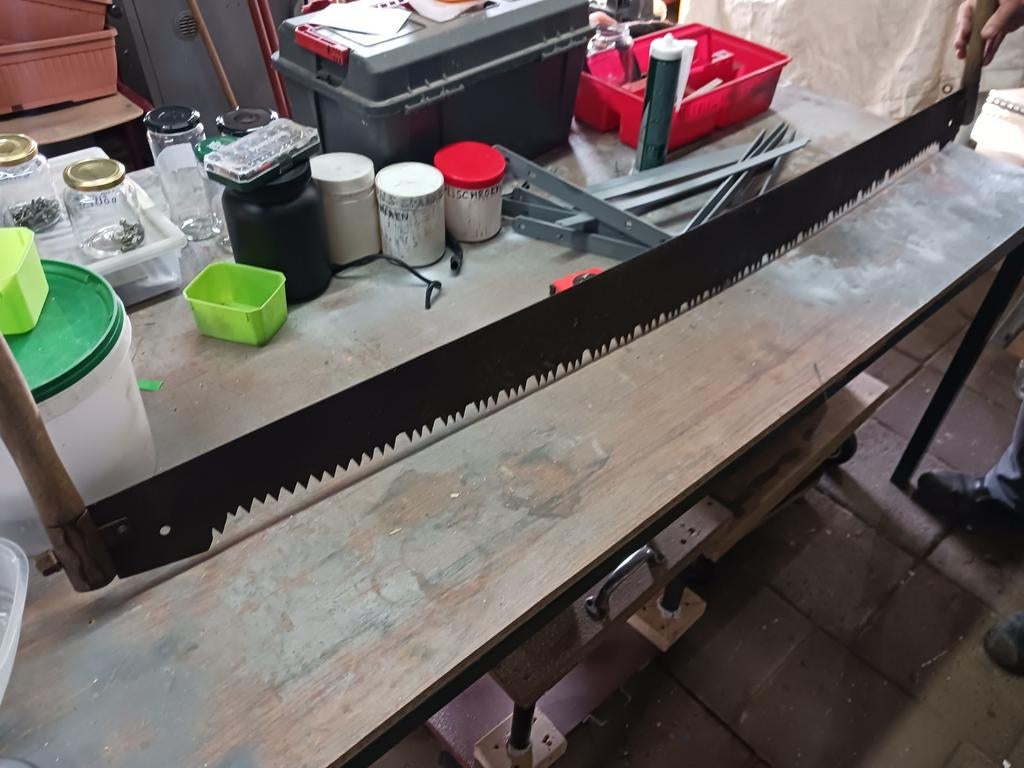 Ouderwetse trekzaag 150 cm om te gebruiken of ter decoratie, Ophalen