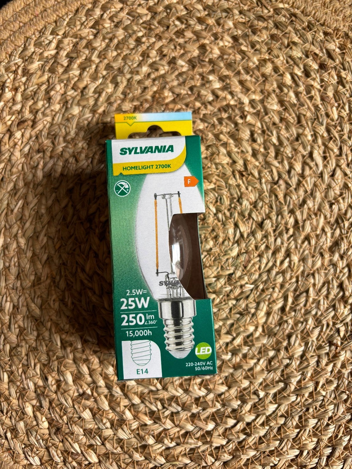 Sylvania LED lamp E14 2.5W (25W ) 2700K - 6 Voor €10 !!, Ophalen of Verzenden, Nieuw, E14 (klein), Led-lamp