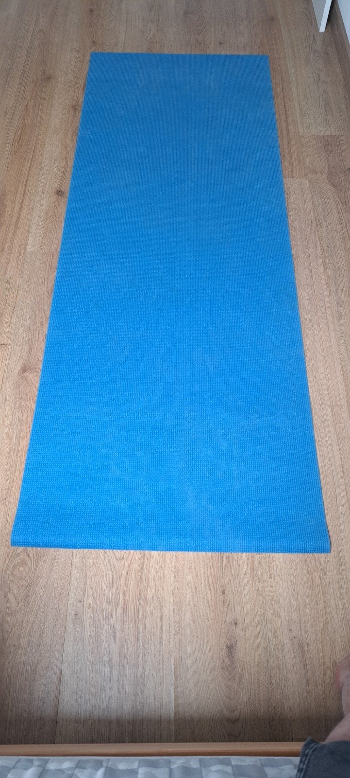 Blauwe fitnessmat / sportmatje, Ophalen of Verzenden, Gebruikt, Benen, Fitnessmat