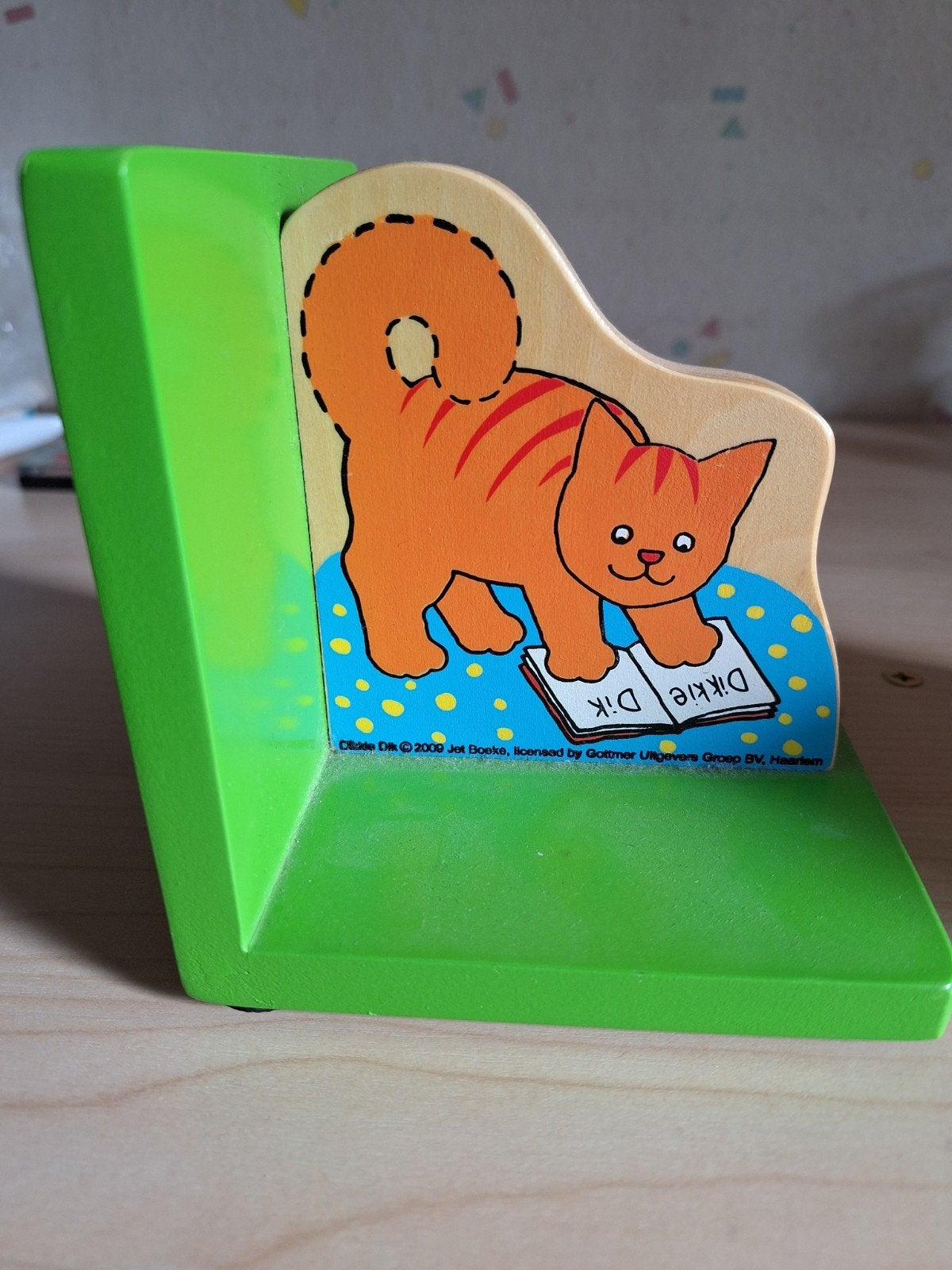 2x Dikkie Dik Boekensteun - Houten Boekensteun voor Kinderen, Ophalen of Verzenden, Zo goed als nieuw
