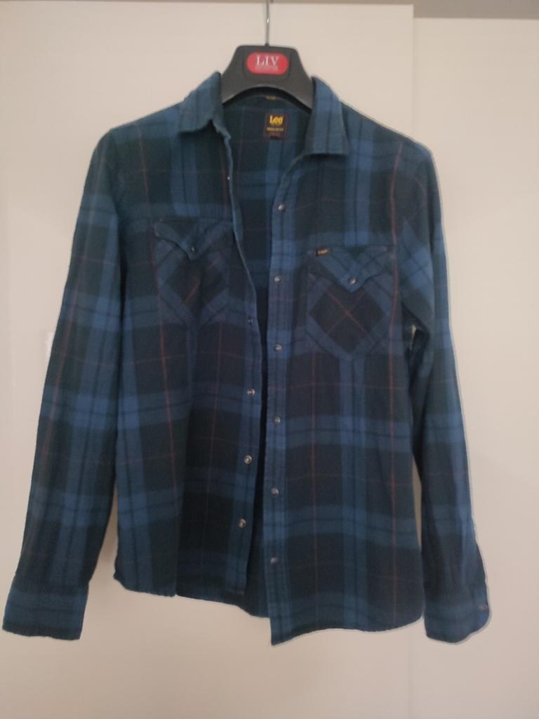 Lee western shirt blauw L large regular fit, Ophalen of Verzenden, Blauw