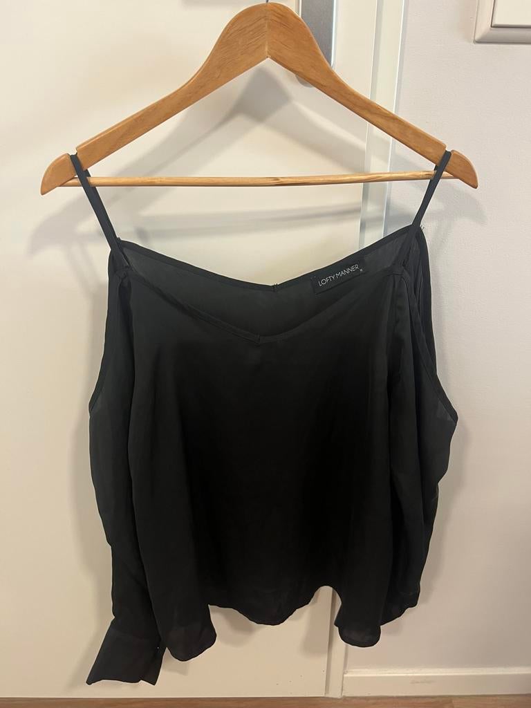 Blouse lofty manner zwart M, Ophalen of Verzenden, Zo goed als nieuw, Maat 38/40 (M), Zwart