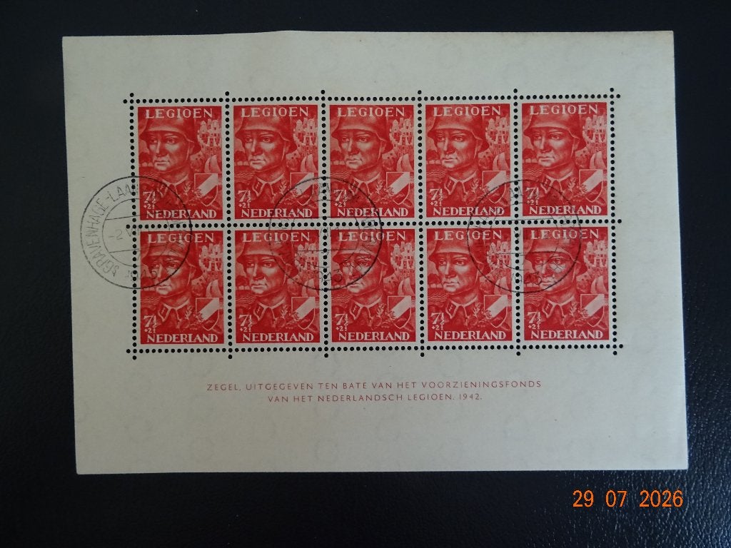 Vel Legioenzegels V402 gestempeld, Verzenden, Na 1940, Gestempeld