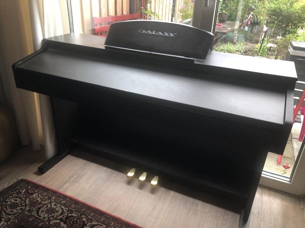 galaxy piano, goede staat, Muziek en Instrumenten, Ophalen, Gebruikt, Bruin, Vleugel