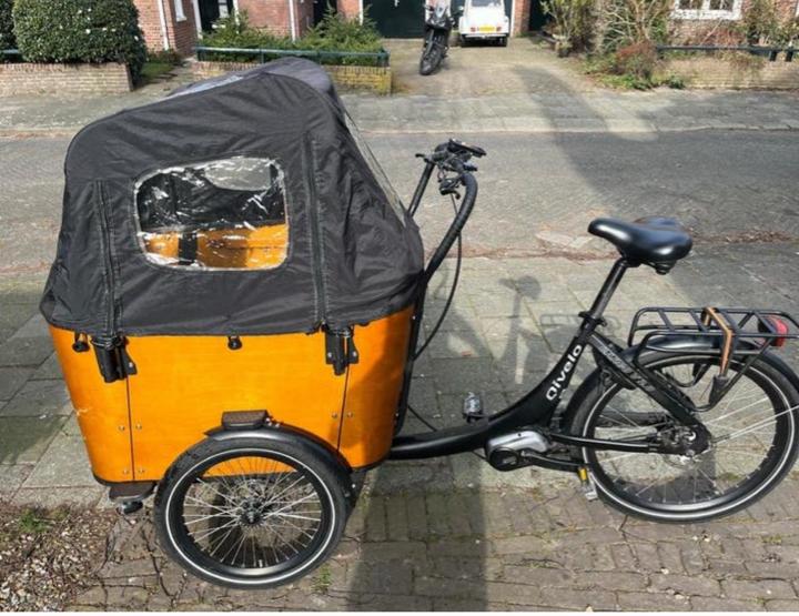 Qivelo N8 Bakfiets uit 2021, 4 kinderen of meer, Gebruikt, Elektrisch, Schijfrem