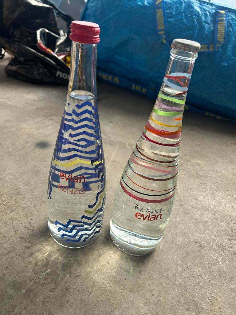 2 EVIAN Limited Edition flessen (Kenzo & Paul Smith), Ophalen, Nieuw