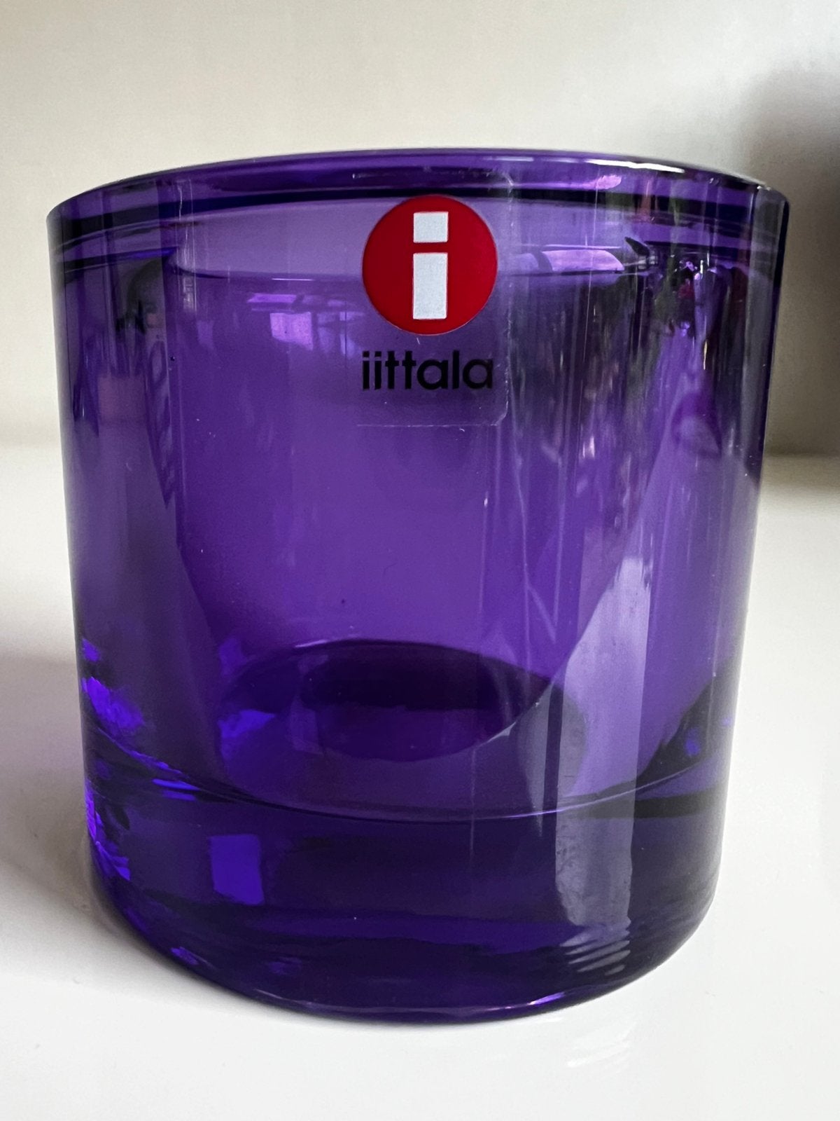 Iittala KIVI Marimekko Waxinelichthouder~Lilac Paars 2011, Waxinelichthouder, Ophalen of Verzenden, Iittala, Glas